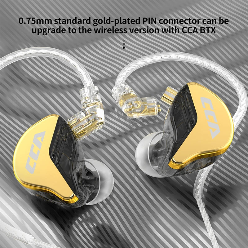 CCA CRA+ Metal Headset In Ear Monitor Phone Bass Wired Earphone With Microphone Sport Game HiFi Noice Cancelling Headphones