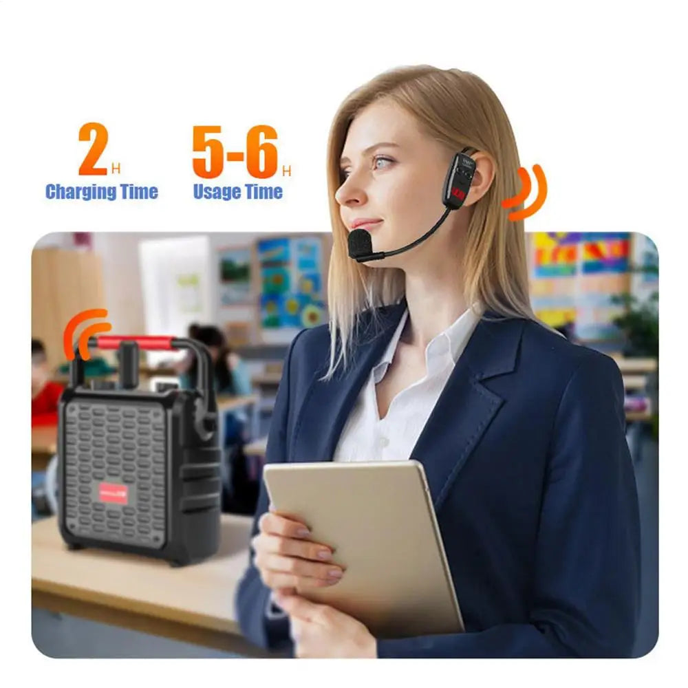 Head-wear UHF Wireless Microphone Headset Rechargeable Head-wear Wireless Microphone For Voice Amplifying In Conference Teaching
