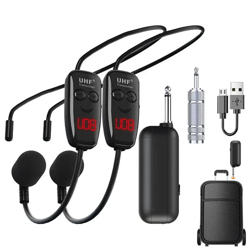 Head-wear UHF Wireless Microphone Headset Rechargeable Head-wear Wireless Microphone For Voice Amplifying In Conference Teaching