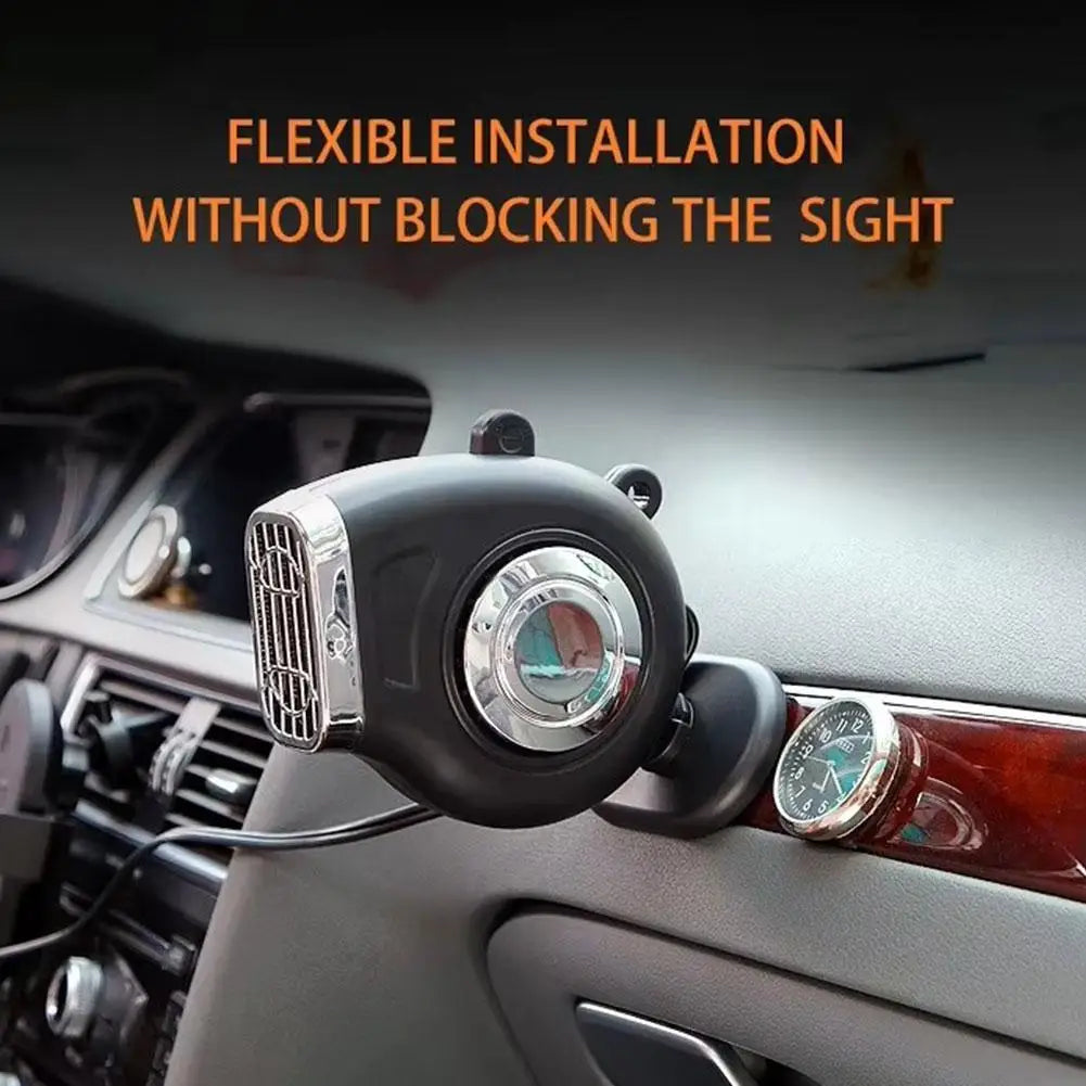 12V/24V Car Heater Winter Fast Heating Car Mini Hot Air Fan Adjustable Vehicle Dashboard Small Space Saving Car Heater