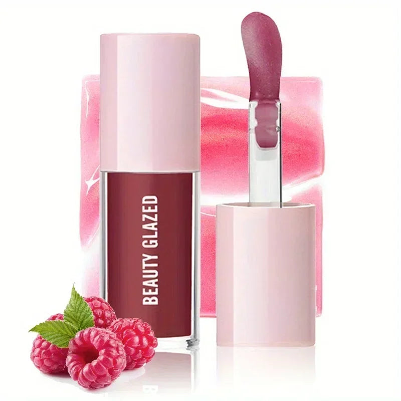 BEAUTY GLAZED Black Transparent Lip Gloss,Nourishing, Anti-aging, Brightening Lips, Lip Care Oil ﻿