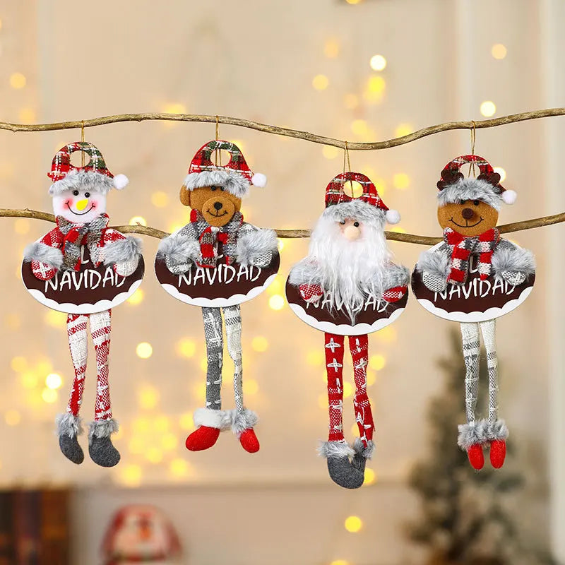 New Year 2022 Christmas Tree Decorations Cute Dolls Pendant Navidad 2021 Home Decor Christmas Tree Ornaments Xmas Gift