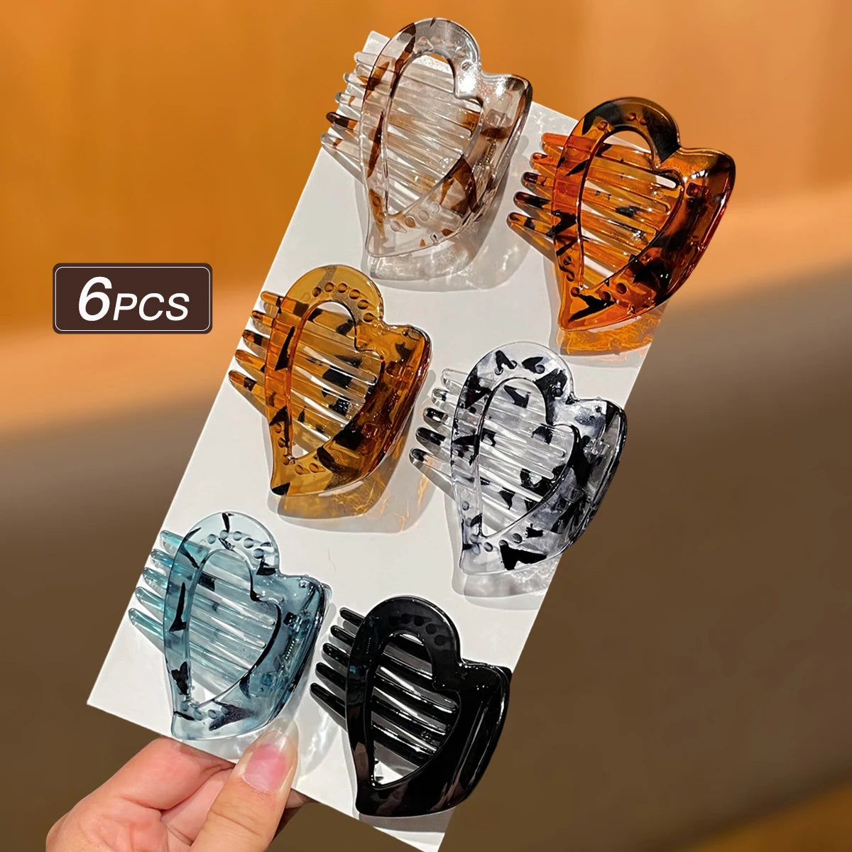 6pcs Fashionable Retro Leopard Print Hair Accessories Clip for Women Daily Use Ladies Gift Recommendation