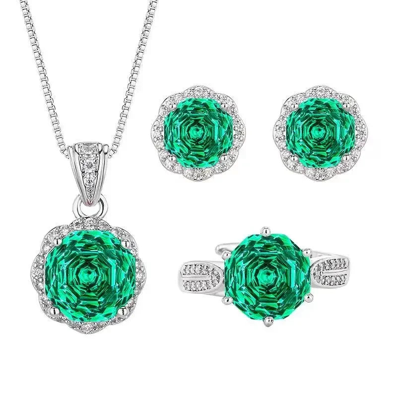 Necklace Rings Earring Jewelry Set Collection for Women Girls Fashion Accessory Pack