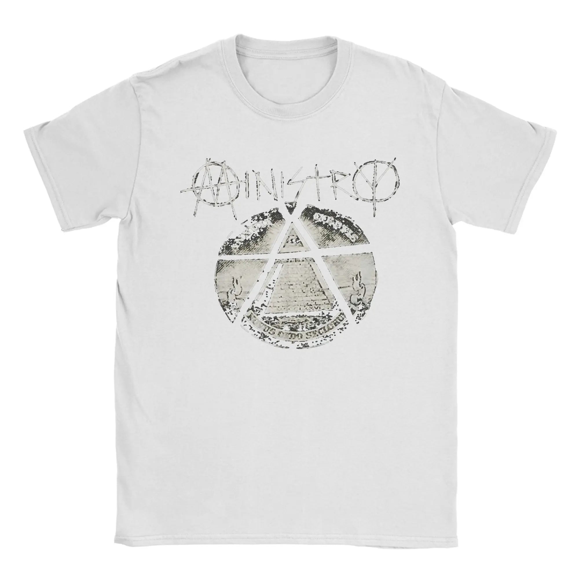 Men Ministry Rock Band T Shirts  100% Cotton Clothing Vintage Short Sleeve Round Collar Tees Gift Idea T-Shirts