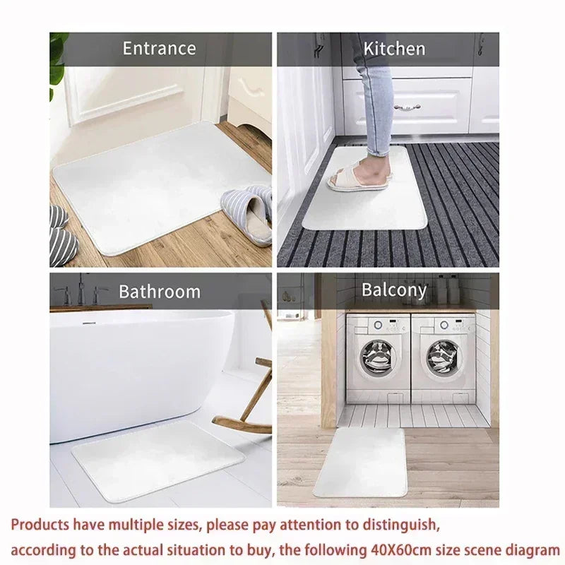 Halloween Day of The Dead Decorative Rug, Durable Home Decor Festive Atmosphere Entrance Door Mat Kitchen Mat