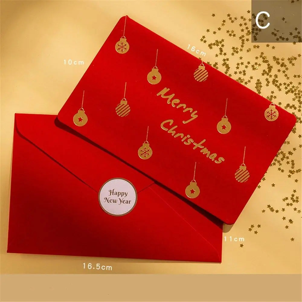 Birthday Party Supplies Best Wishes Thanksgiving Message Card Christmas Greeting Card Blessing Bronzing Merry Christmas