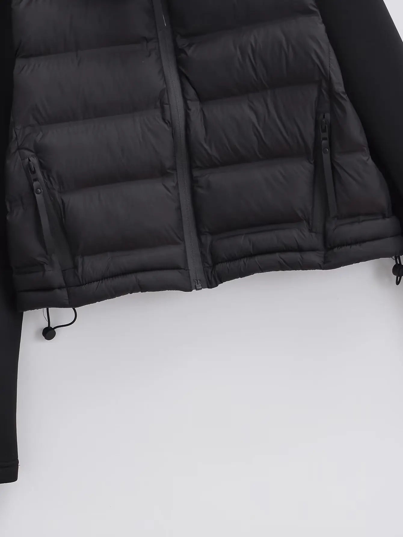 Winter Jackets For Women 2025 Black Spliced Long Sleeve Winter Women's Cold Coat Luxury Parkas Female New In Outerwear