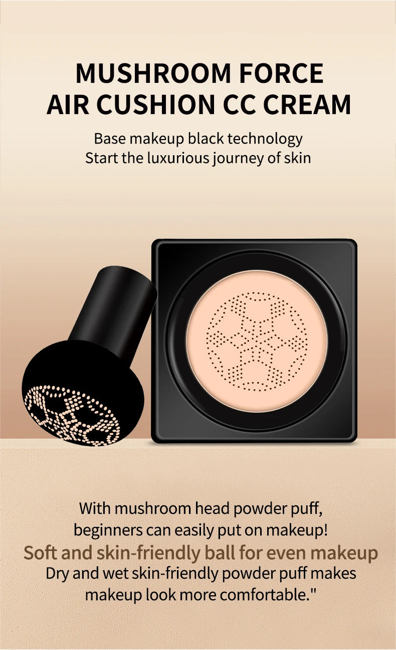 Beauty Girl Makeup Mushroom Head Air Cushion Makeup Moisturizing Foundation Brightening Make Up BB Cream Whitening Maquiagem