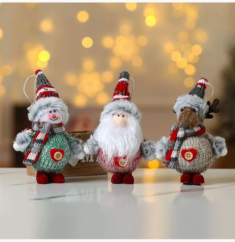 New Year 2022 Christmas Tree Decorations Cute Dolls Pendant Navidad 2021 Home Decor Christmas Tree Ornaments Xmas Gift