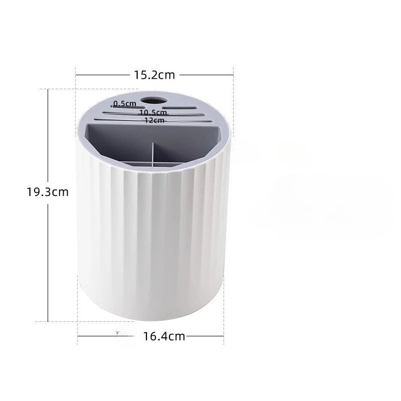 Kitchen Rotating Knife Frame Storage Rack Multi Functional Household Chopsticks Knives and Tableware Placement Rack