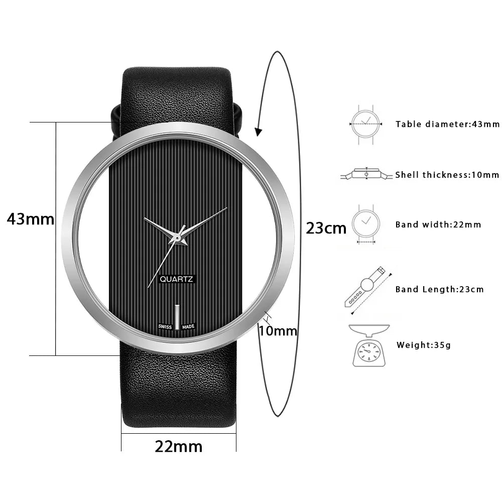 2025 Women Watches Luxury Transparent Hollow Casual Quartz Watch For Women Strap Relogios Feminino Ladies Wrist Watch Hot Clock