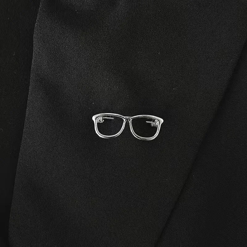 High-end Suit Accessories Buckle Mini Glasses Brooch for Women A Must-Have Accessory Ins Trendy Personality Funny Pin Collar Pin