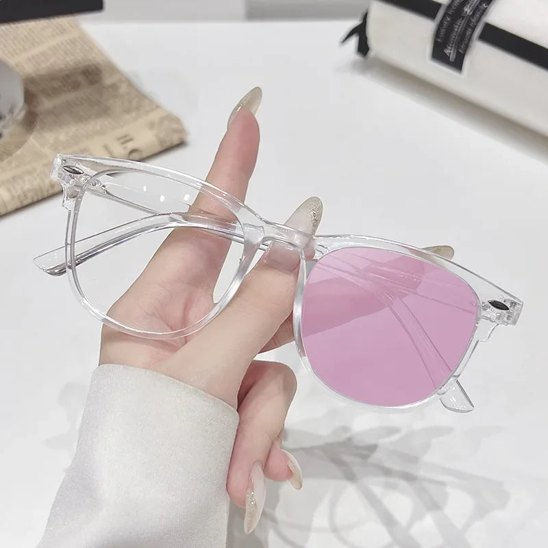 2025 Brand New Sunglasses for Men Women Photochromic Lenses Korean Style Trendy Eyewear Summer Outdoor Beach Sun Glasses