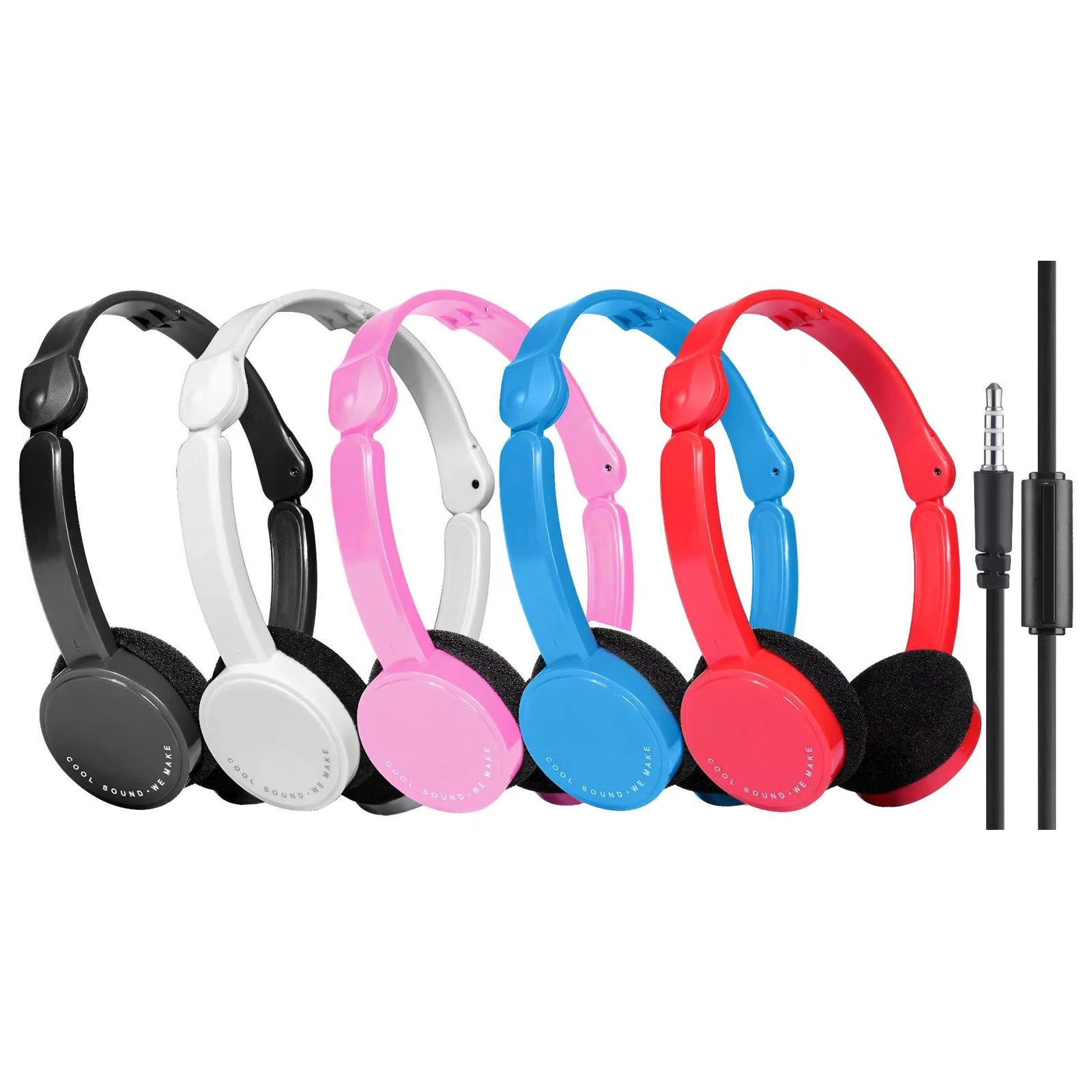 3.5mm Wired Over-ear Headphones Foldable Sports Headset Portable Music Earphones for Kids MP4 MP3 Smartphones Laptop