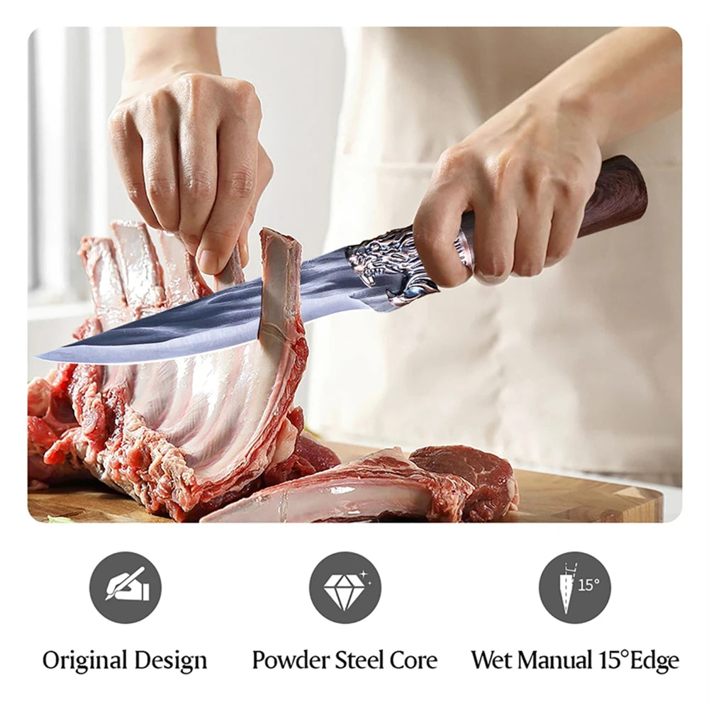 Forged Boning Knife Kitchen Knife Stainless Steel Household Vegetable Meat Cleaver Slicing Knife Cooking Knife Kitchen Tools