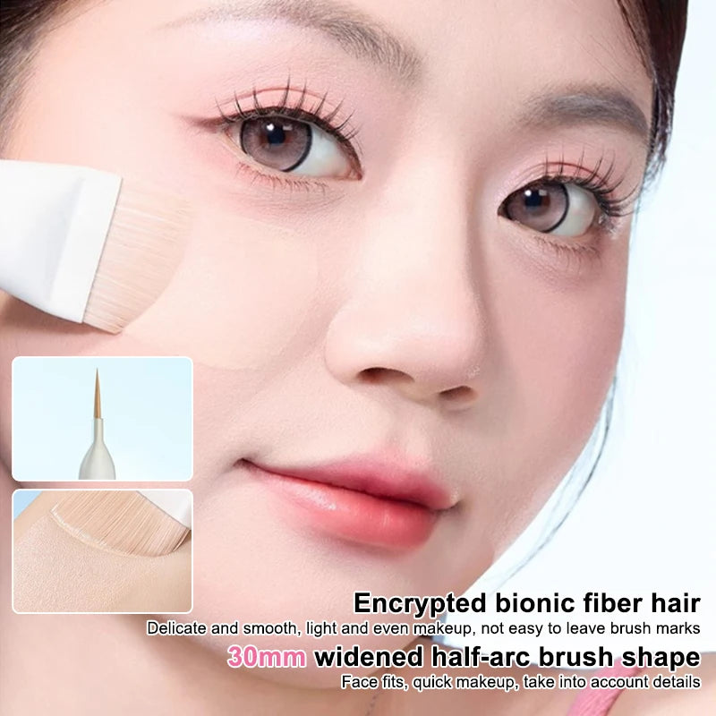 Makeup Ultra-Thin Brush Set Foundation Brush With Traceless Sponge Powder Soft Puff Angled Head Makeup Brush Beauty Tool