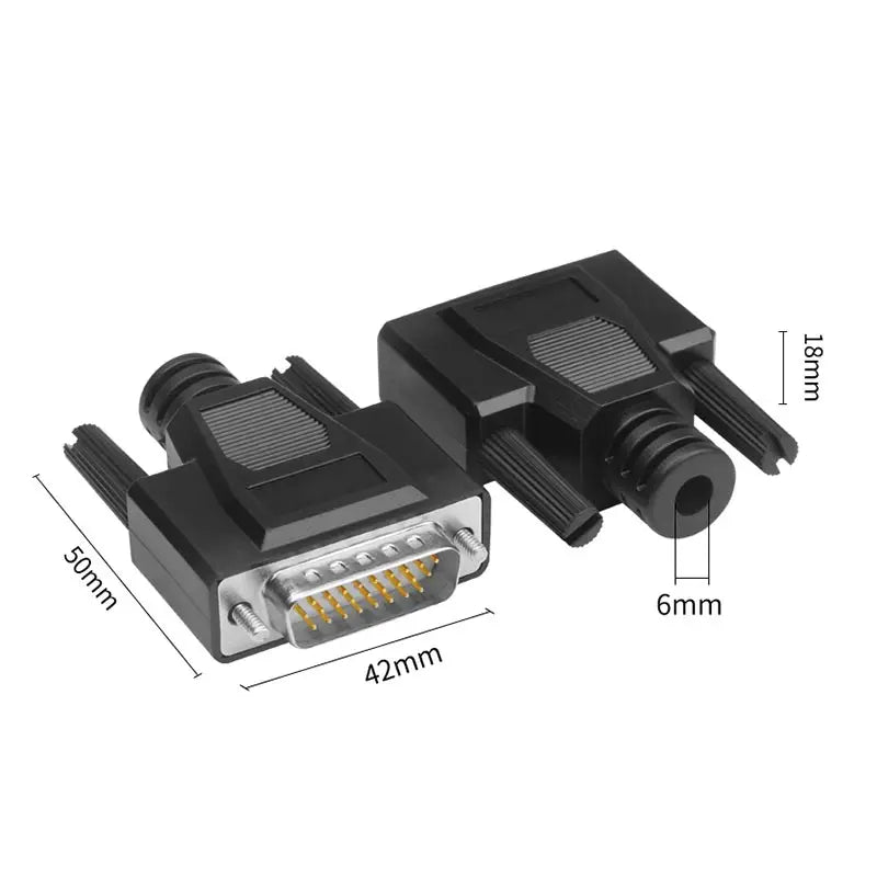 1pc DB26 Soldering Connector D-SUB HDB26 3 Rows of 26 Pin Plug DB26 Black Male Female Welding Wire Type Connectors