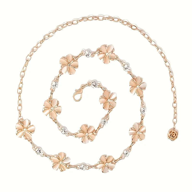 Festival Accessories Waist Chain Belt Flower Pendant Belly Body Chain Jewelry Waist Accessories for Ladies Women