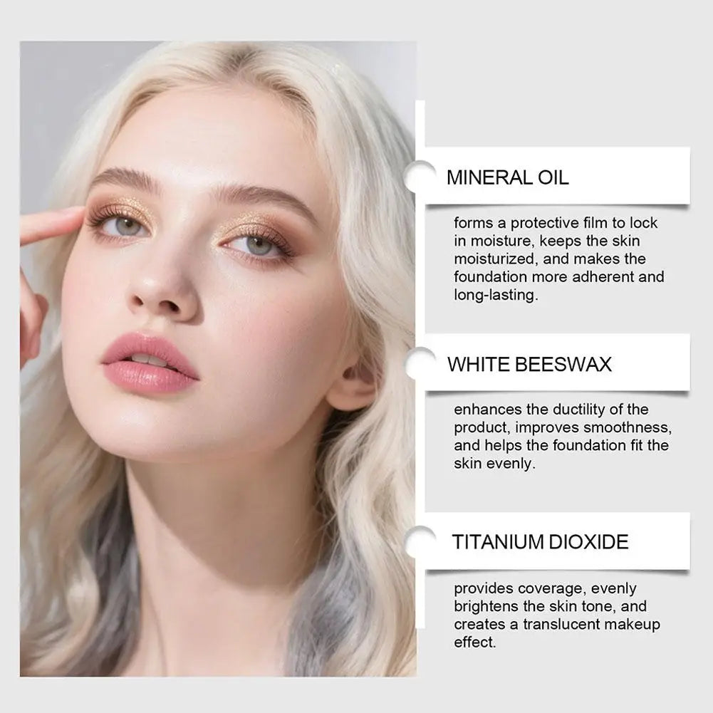 2-in-1 Color Changing Foundation Make-up Stick Double-head Concealer Stick With Brush Brightening Matt Light Foundation Makeup