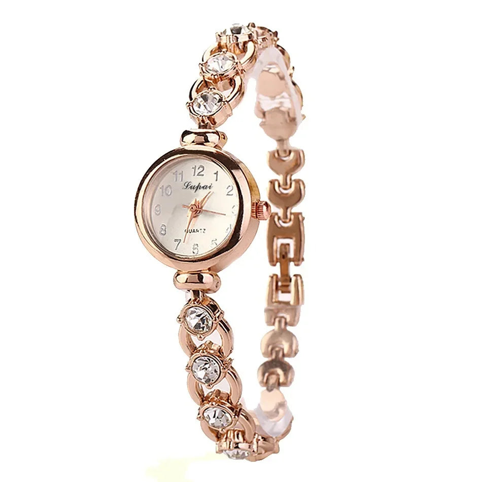 Women Watches 2025 Luxury Brands Stainless Steel Crystal Bracelet Wrist Watch Fashion Ladies Dress Reloj Mujer Montre Femme