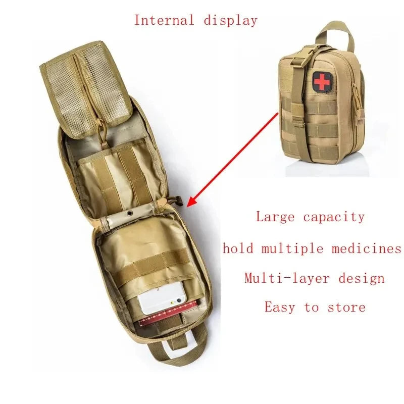 Tactical First Aid Kits Medical Bag Emergency Outdoor Hunting Car Camping Molle Survival Tool EDC Pouch Organizer