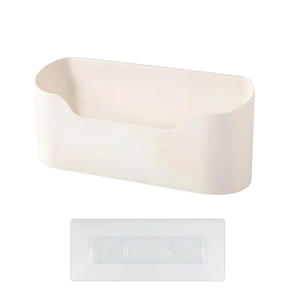 Kitchen Wall-mounted Adhesive Storage Rack Multifunctional Cabinet Door Storage Box Under Sink Drawer Shelf Bathroom Organizer