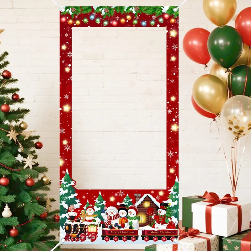 Christmas Photo Frame 2025 Merry Christmas Decorations for Home Navidad Cristmas Party Supplies Ornament Xmas Gift New Year 2026