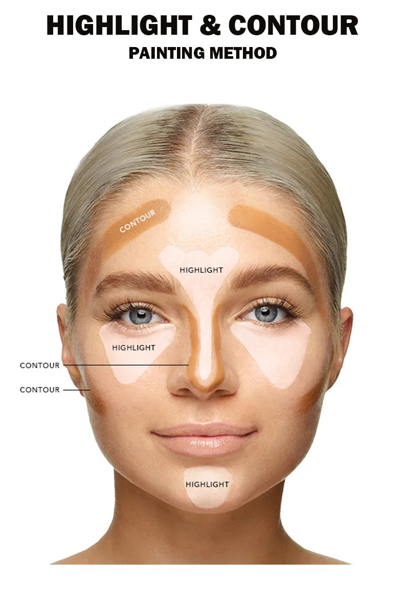 Face Make Up Concealer  Acne Contour Palette Makeup Contouring Foundation Waterproof Full Cover Dark Circles Cream