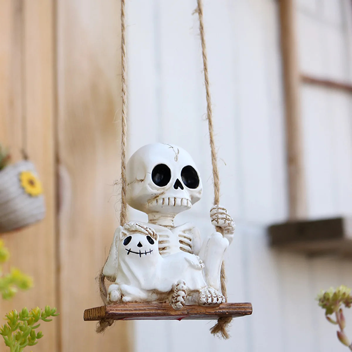Halloween Decorative Hanging Ghost Skull Skeleton Gauze Haunted Home Party Horror Props Hanger House Yard Party Hanging