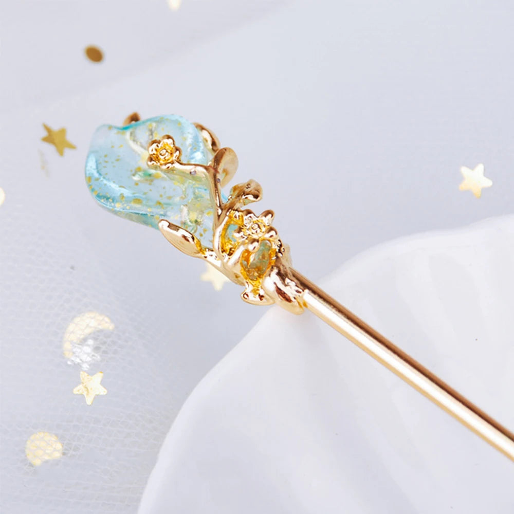 Female Women Hanfu Accessories Rhinestone Chinese Style Metal Hair Accessories Hair Chopsticks Hair Stick Metal Hairpin