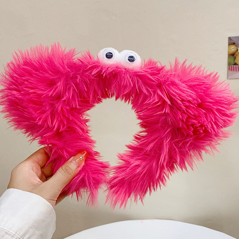 Winter Funny Ugly Doll Hairbands Cute Children Kids Headband Girl Dopamine Cartoon Plush Hairband Hair Accessories