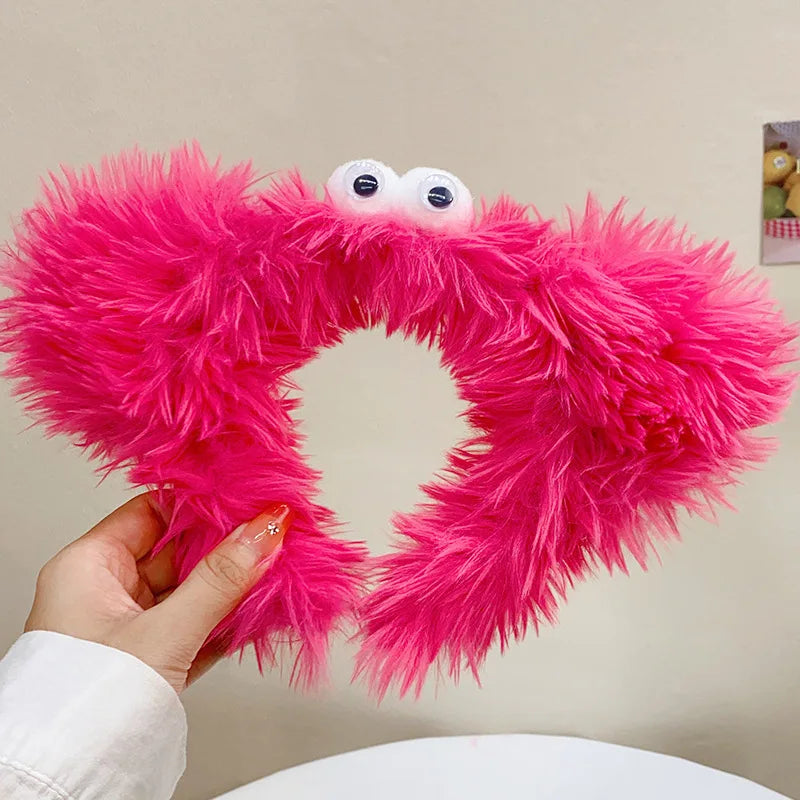 Winter Funny Ugly Doll Hairbands Cute Children Kids Headband Girl Dopamine Cartoon Plush Hairband Hair Accessories
