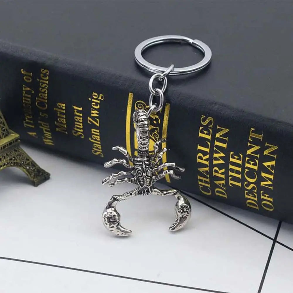 For Men Punk Animal Interior Accessories Bag Pendant Scorpion King Shape Key Rings Car Key Chain Keyfob Keychain