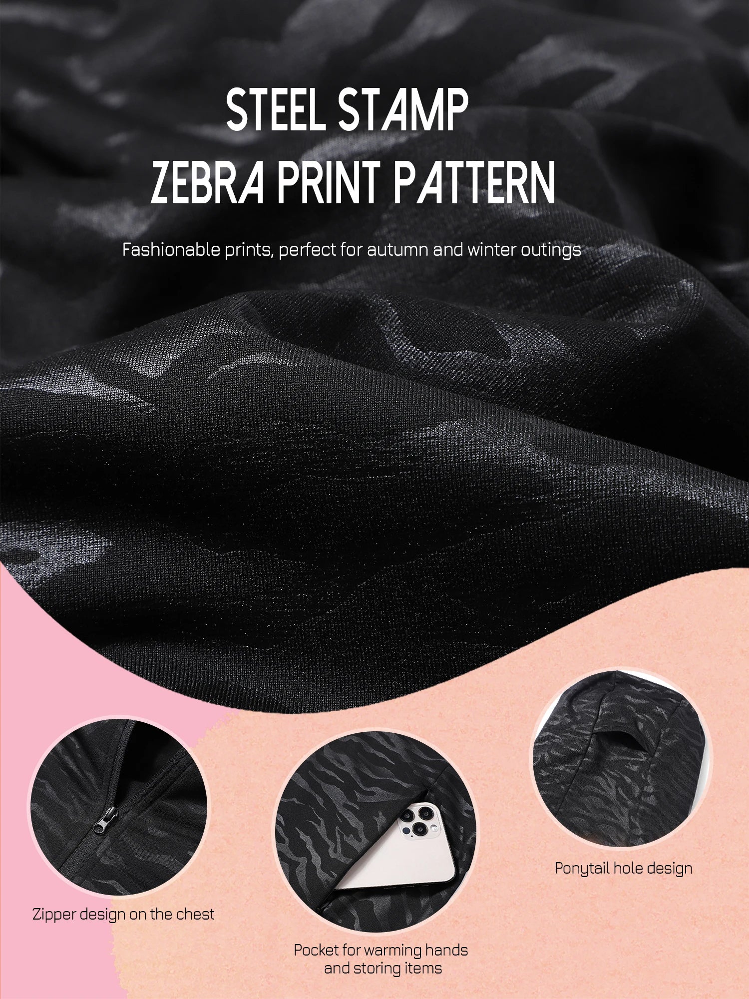 Womens Fashionable Jacket Daily Outdoor Quick Drying Breathable Casual Top Polyester Ammonia Fleece Knitted Fabric