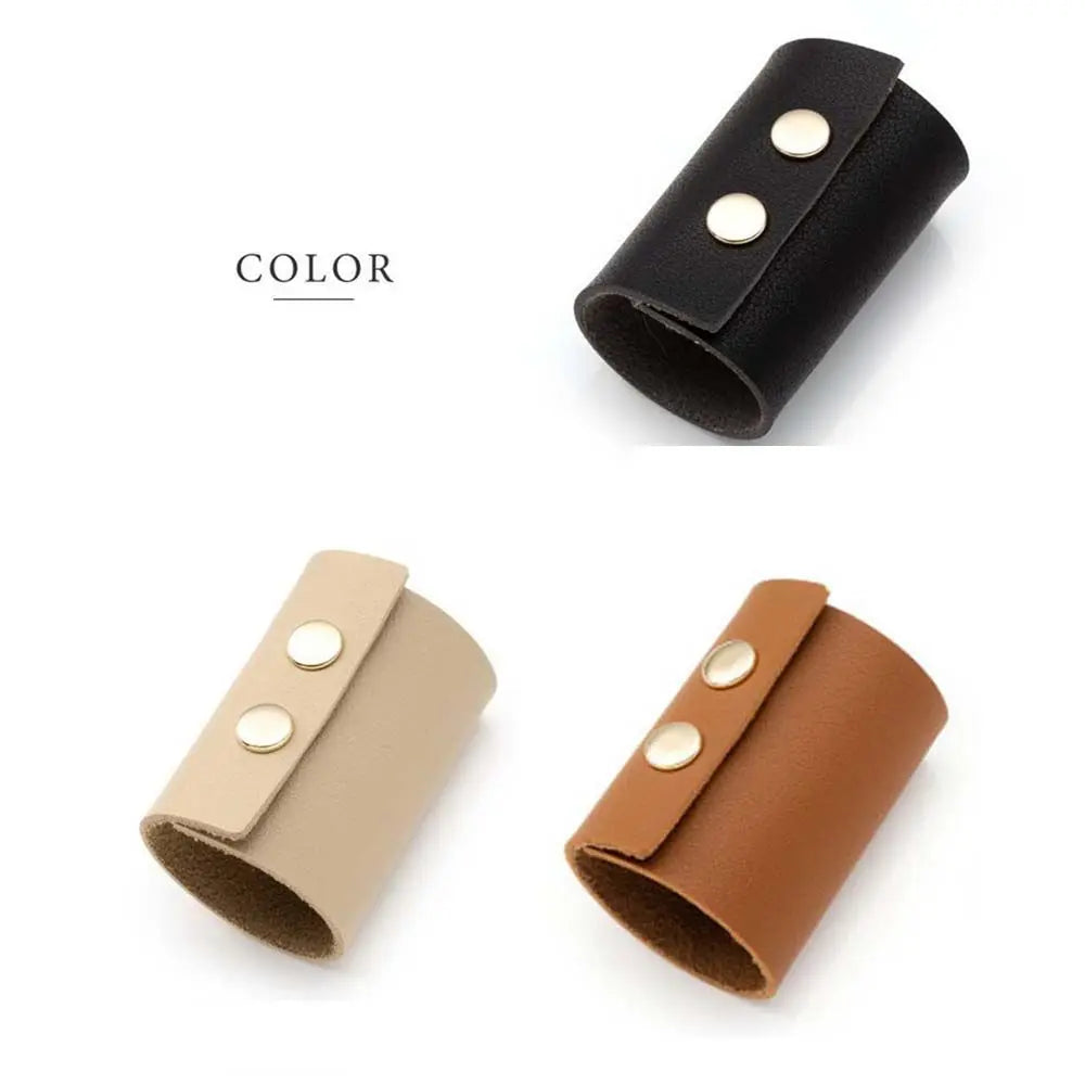 Accessories Girl's Headwear Hair Wrap Hairpins Korean Style Hair Cuff Ponytail Holder PU Leather Hair Band Women's hair clips