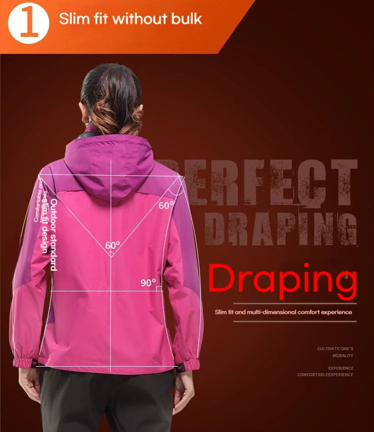 Camping Hiking Jacket Men Autumn Outdoor Sports Coats Climbing Trekking Windbreaker Travel Waterproof Jackets Black