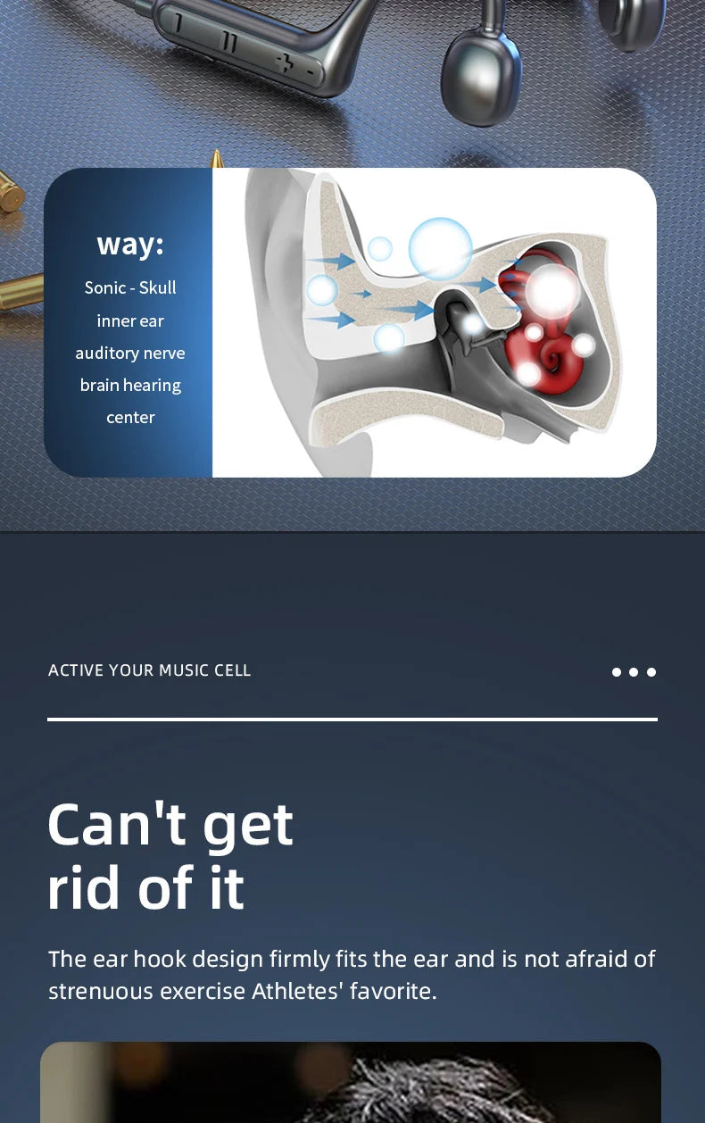 Ks15 Bluetooth Earphone Neck Mounted Wireless Headset With High Power Sound Conduction And Long Battery Life