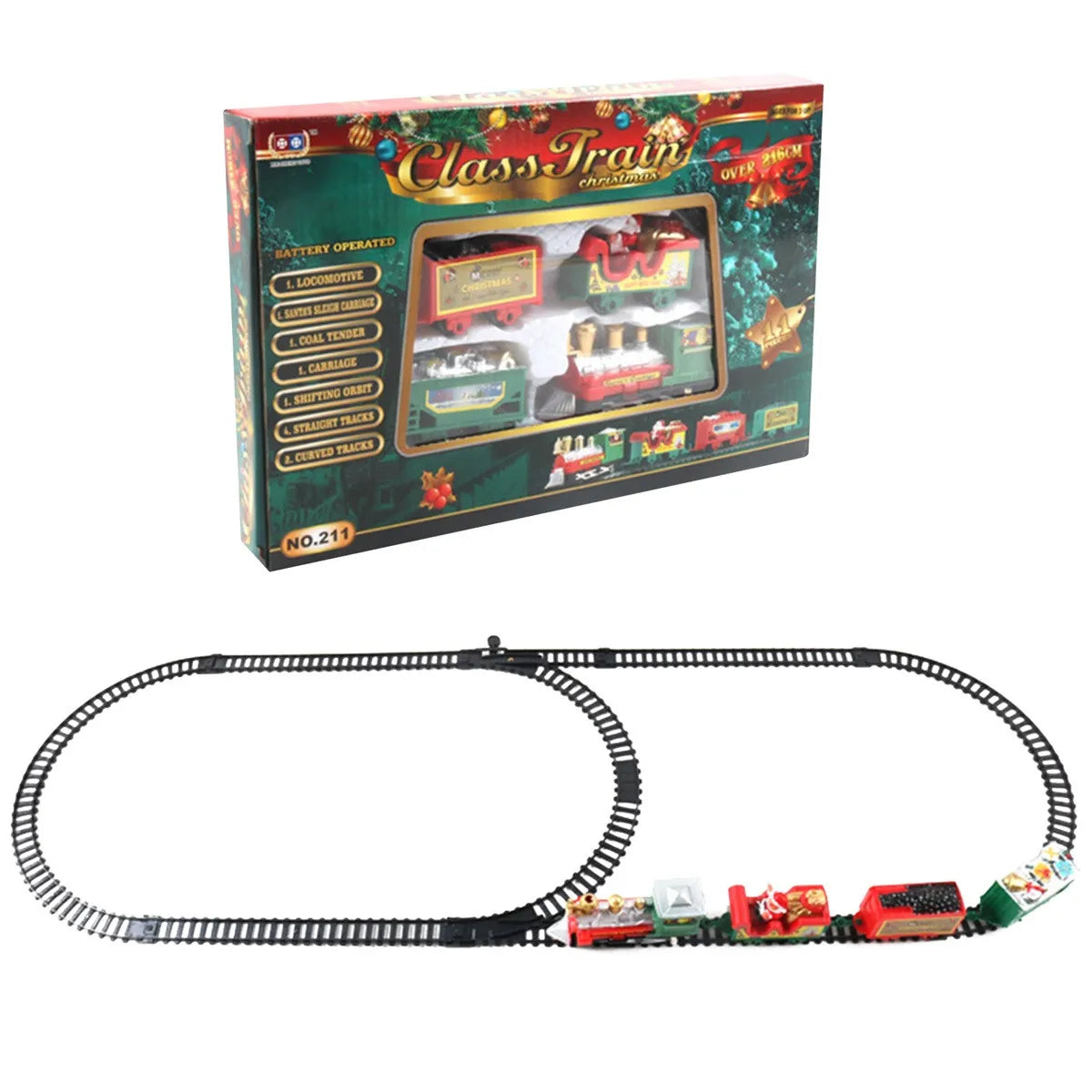 Christmas Train Toys Christmas Realistic Electric Train Set Toys Safe For Kids Gift And Party Home Xmas Tree Decoration
