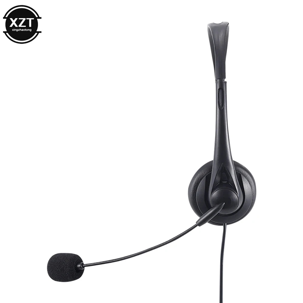 Computer Laptop Headphone with Noise Cancelling Microphone Chatting Network Teaching Video Conferencing USB Wired Headset