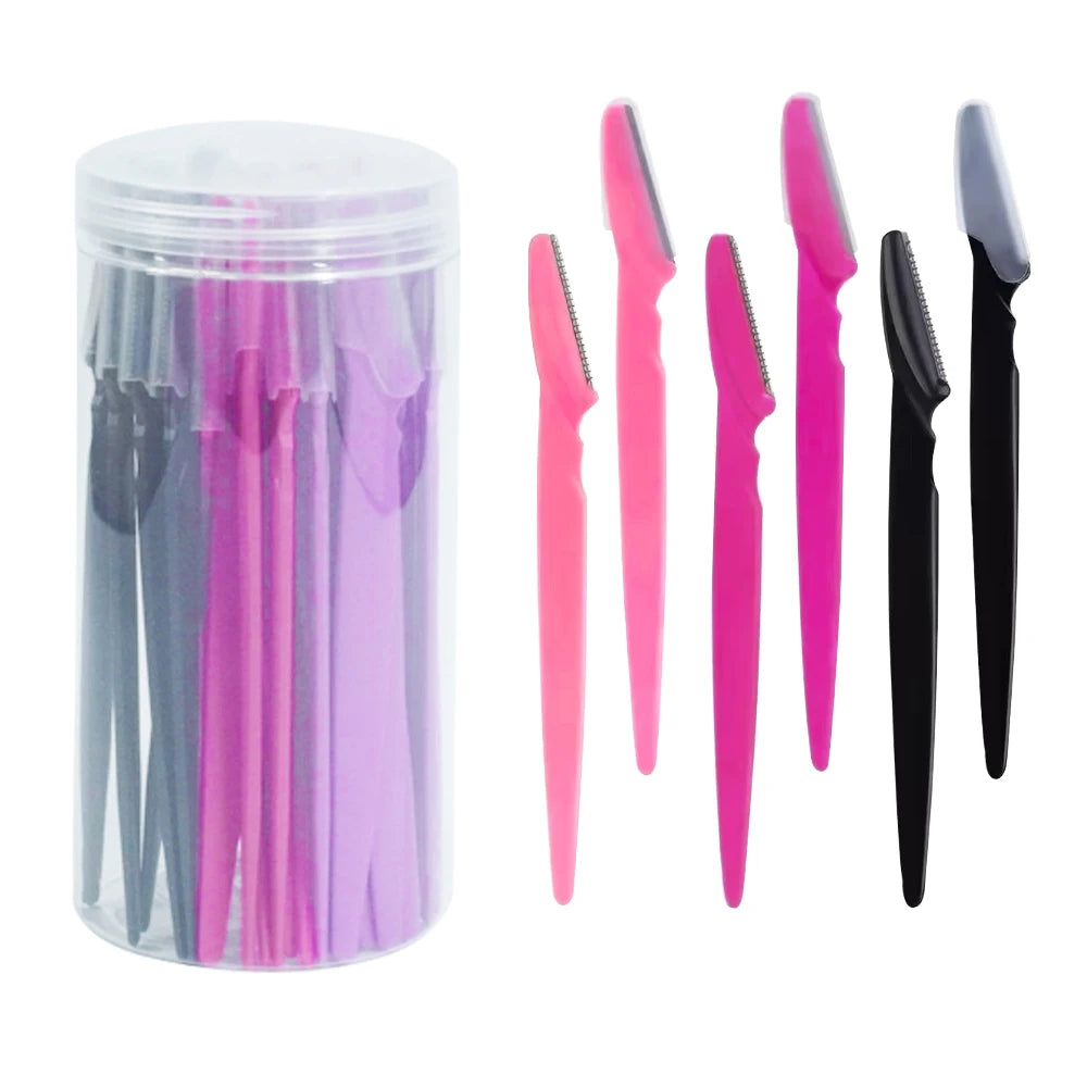 30 Pcs Eyebrow Razor For Women, Multipurpose Exfoliating Dermaplaning Tools And Facial Razor With Precision Cover,Safety Beauty