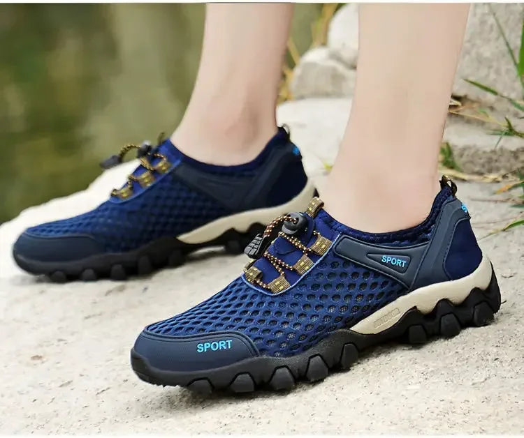 Men's Fishing Shoes Summer Casual Wading Shoes Thick-soled Non-slip Hiking Shoes for Men Breathable Tenis Barefoot Sneakers