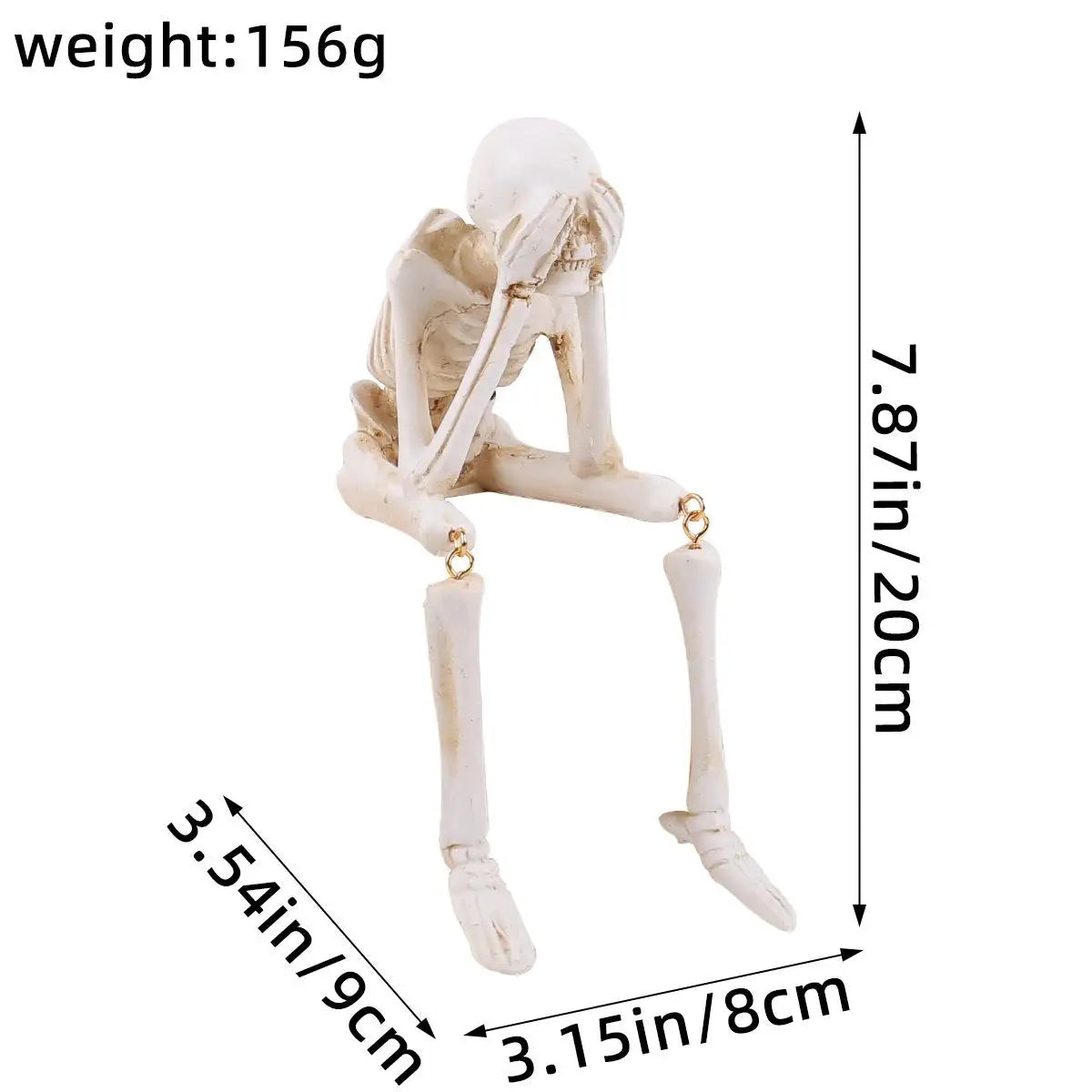 Halloween Statues See Speak Hear No Evil Skeleton Figurine Realistic Skull Decorations Skull Statues Halloween Gothic Home Decor