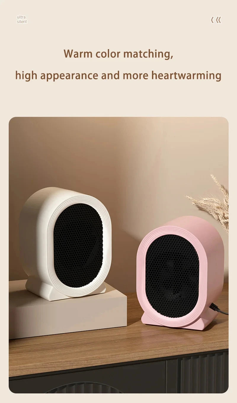 Xiaomi MIJIA Portable Desktop Electric Heater for Home and Office, Mini Warm Air Fan for Desk Use Foot Warmer for Cozy Comfort