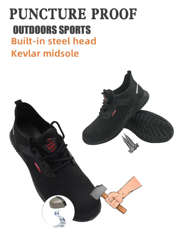 Work shoes Breathable steel toe safety boots Lightweight safety work shoes Male Male Male Male Work Sports Shoes Safety Shoes
