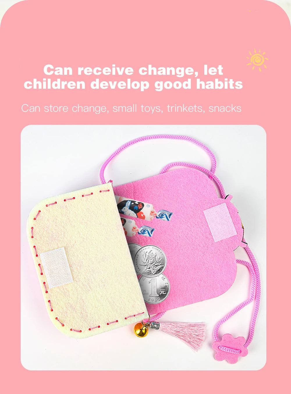 Kid's Handmade DIY Toys Cute Cartoon Animals Cloth BagShape Craft Kits Non-woven Weaving Montessori Aids Early Education