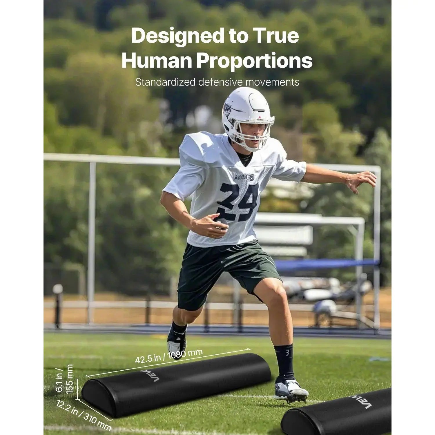 2pcs Heavy Duty Football Tackling Dummy 42.5 PVC High-Density Sponge Blocking Pad Great Handles for Footwork Drills Training