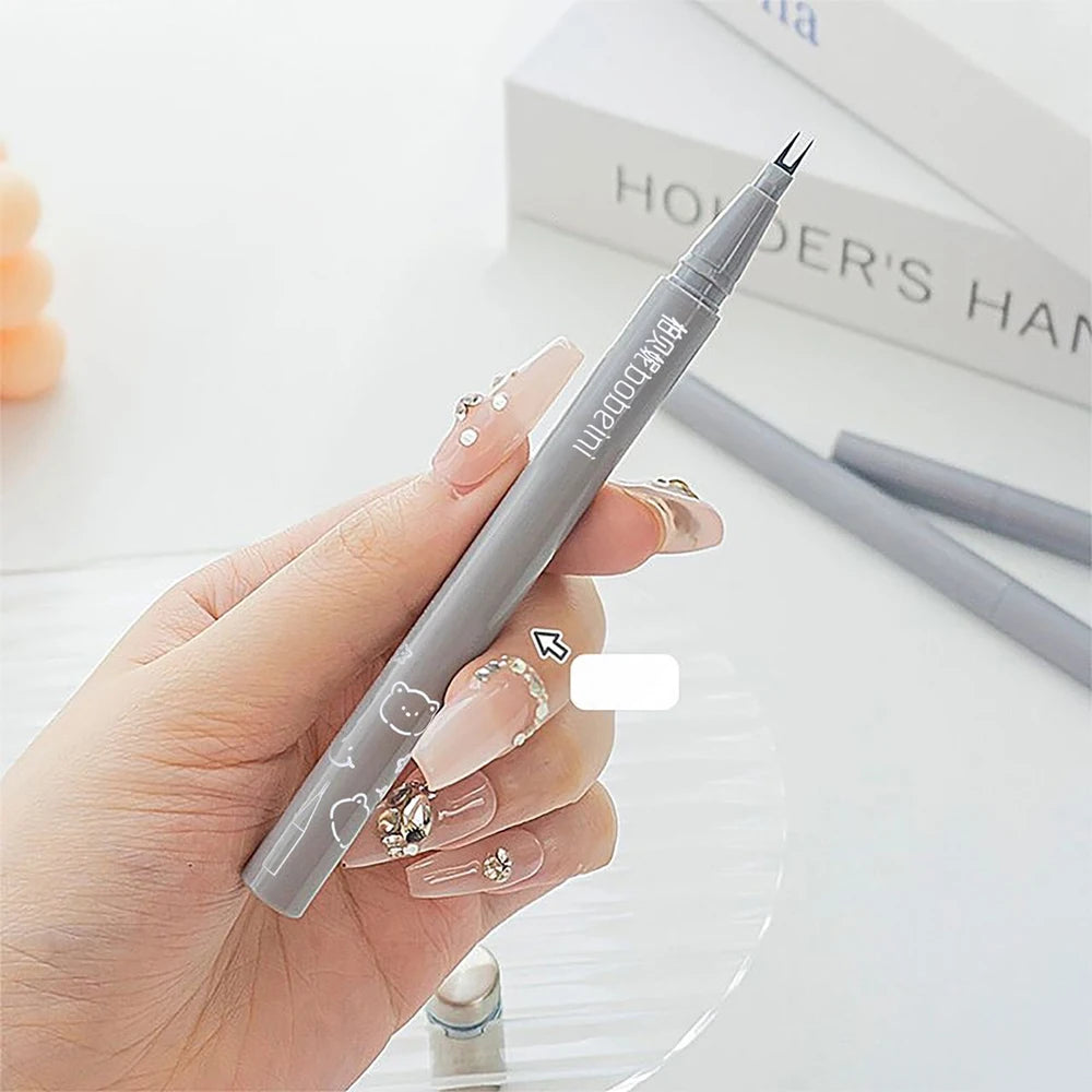 Double-claw eyeliner extremely thin two-claw lower eyelashes eyeliner liquid pen is waterproof, non-smudge and sweat-proof