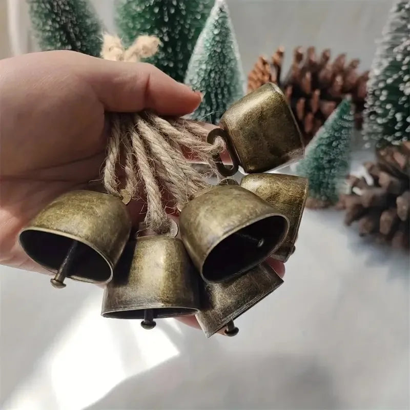 [Christmas] Cow and Sheep Bells, Pet Bells, Christmas Decoration Jingle Bells on Twine, Twine Cow Bells.Christmas Decorations