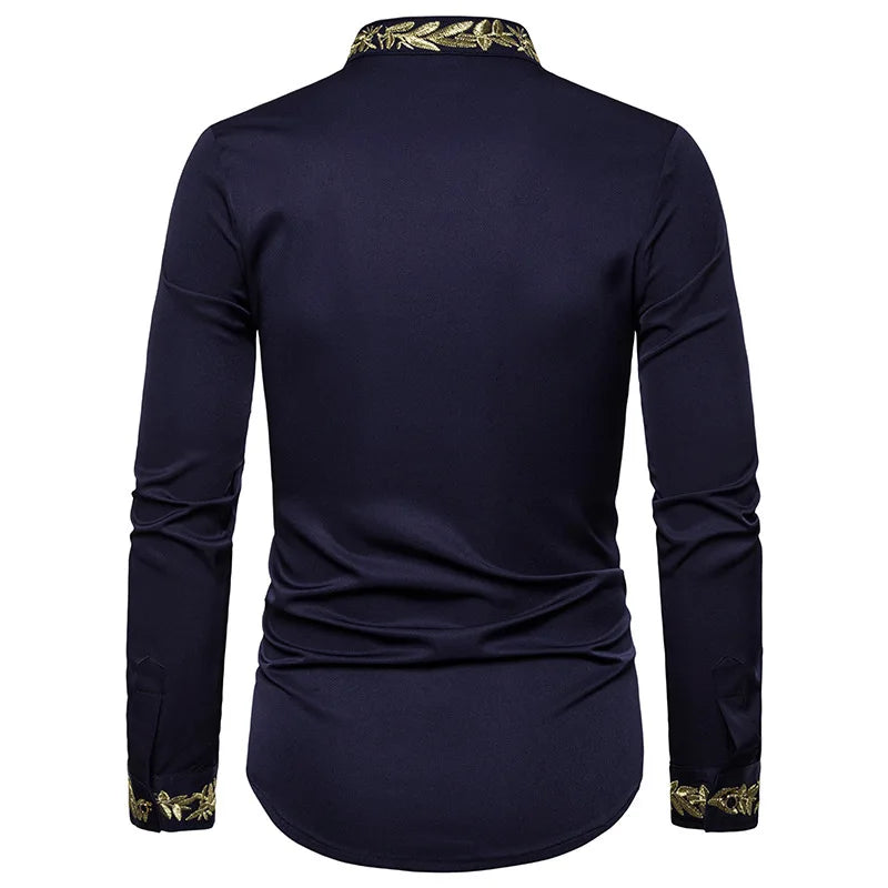 2025 Men's Summer Casual Long Sleeve Shirts Slim Fit Turn Down Collar Shirts Formal Office Business Shirts for Men Tops Big Size